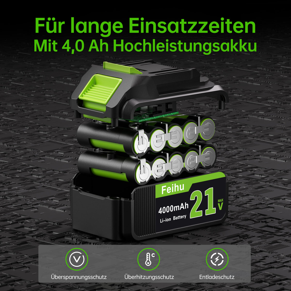 Akkubetriebener, bürstenloser 1/2-Zoll-600-Nm-Hochleistungs-Schlagschrauber 3-in-1-Set – Schlagbohrer und Schraubendreher, 3 Geschwindigkeitsstufen, automatische Stoppfunktion (2 Modi), geeignet für Kfz-Anwendungen.